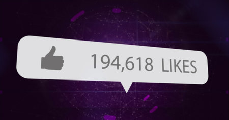 Image of network of connections over media icons. Global business and digital interface concept digitally generated image.の写真素材