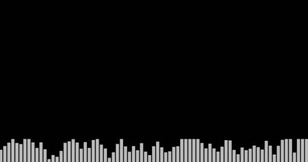 Image of grey equalizer on black background with copy space. Music, sound, background and textures concept.の写真素材