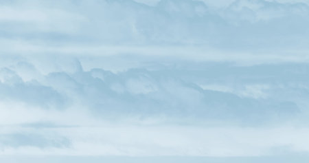 Image of blue sky with clouds and copy space. Sky, clouds, air, background and textures concept.