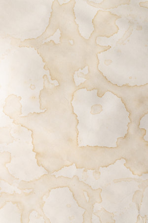 White stained piece of paper with copy space on white background. Abstract paper texture background...