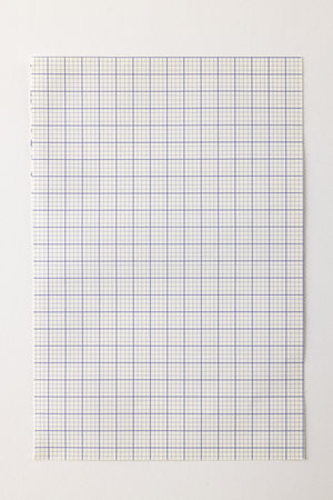 White piece of notebook with copy space on white background. Abstract paper texture background and...
