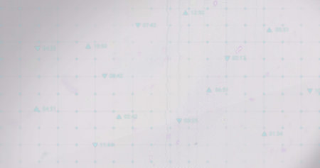 Composition of shapes over data processing on white background. Global business and digital...