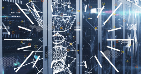 Composition of networks, statistics and data processing over server room. Global computing and data...