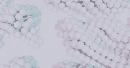 Composition of white shapes on white background. Abstract background, pattern and color concept digitally generated image.の写真素材