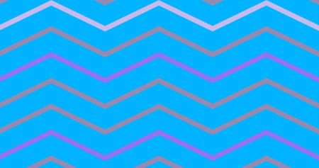 Full frame shot of multicolored zigzag patterns against blue background, copy space. Advertisement,...
