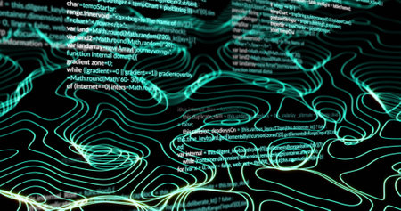 Image of data processing over network of connections. Global networks, business, finances, computing...