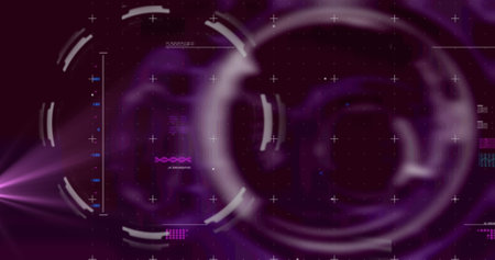 Image of diverse data processing on digital screen. data processing, technology and digital interface concept digitally generated image.の写真素材