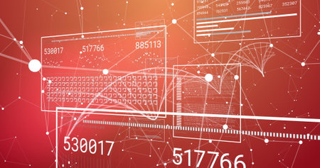 Image of dna strand and screens with data processing. Global science, research, computing and data processing concept digitally generated image.の写真素材