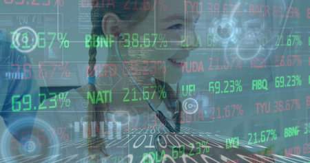 The doctor is examining the patient at the hospital. Data processing and stock market information is...