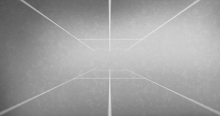 Image of white lines over grey background. global internet security, data processing and digital interface concept digitally generated image.の写真素材