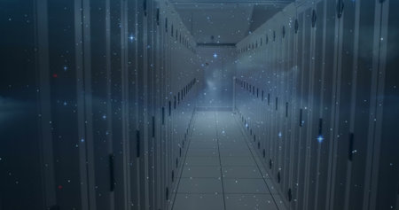 Image of data processing over modern building and cityscape. Global connections data processing and...