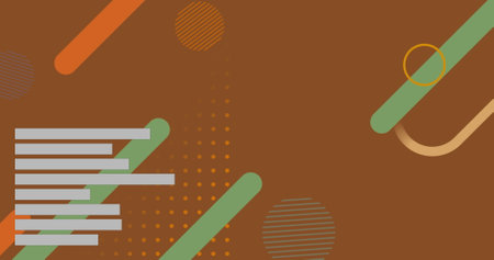 Image of pattern moving on seamless loop on abstract background. Pattern, colour, repetition and movement concept digitally generated image.の写真素材