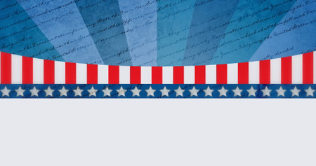 Image of country coloured with flag of usa over peace symbol. Global patriotism, celebration and...