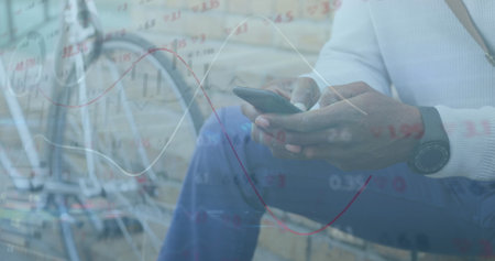Image of network of connections and data processing over doctors. Global connections finance and...