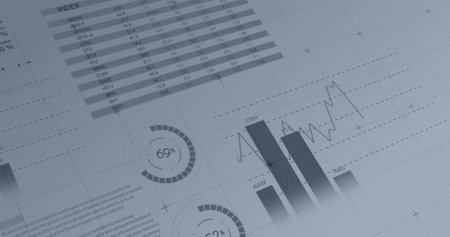 Image of data processing over white background. Global business and digital interface concept...