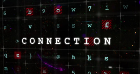 Image of multiple texts over lens flares, letters, numbers, symbol against abstract background. Digitally generated, hologram, illustration, password, signs and technology concept.の写真素材