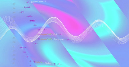 Image of digital data processing over mesh of connections on blue background