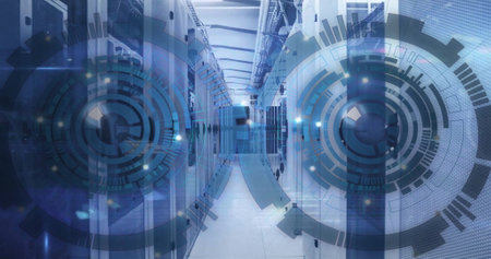 Image of scopes and data processing over computer servers