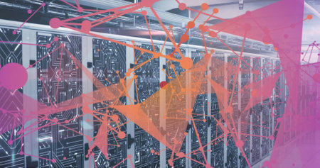 Image of data processing over computer servers