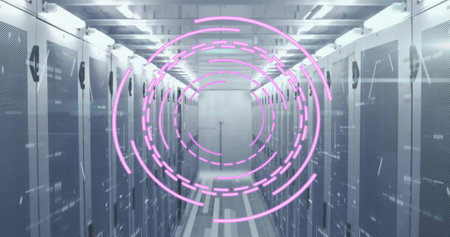 Image of scope and data processing over computer servers