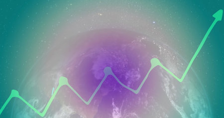 This image shows how data processing can be done with a graph over the globe the image starts with a...