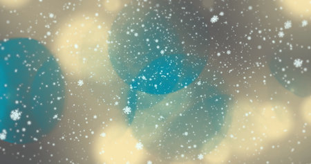 Image of globe and spots over spots of lights. Celebration tradition and event concept digitally...