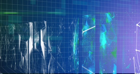 Image of binary coding and data processing over network of connections. Global connections, digital...