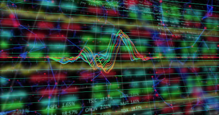 Image of shapes over data processing. Global business and digital interface concept digitally...