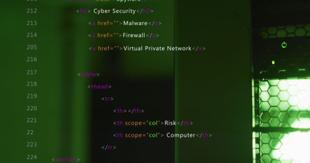 Image of data processing over computer servers. Global business, finances, computing and data...