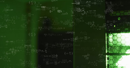 Image of data processing over computer servers. Global business, finances, computing and data...