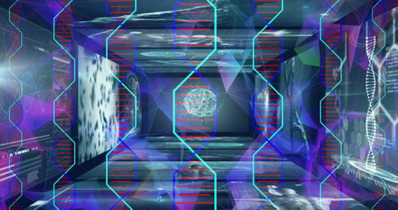 This is a digital image that shows a glowing tunnel of green light trails moving in a hypnotic...