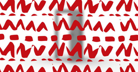 Image of diverse stripes pattern moving over door on white background. Colour, shape, patters and...