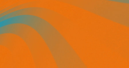 Image of waves of red and blue curved lines moving on blue background. Abstract, energy, change,...
