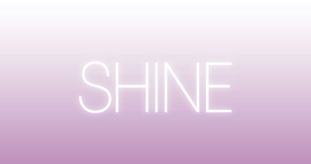 Animation of shine text over pink background. Global social media, data processing and communication concept digitally generated video.の写真素材