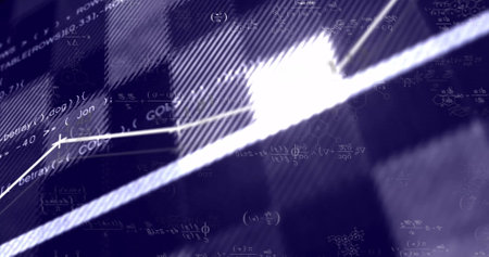 Image of scientific data processing over network of connections. Global science, connections,...