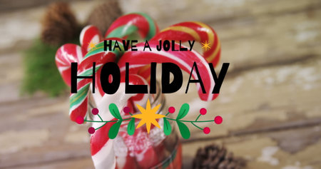 Image of christmas greetings text over decorations. Christmas, festivity, tradition and celebration...