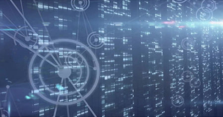 Image of data processing and networks of connections. Global finance, business, connections,...