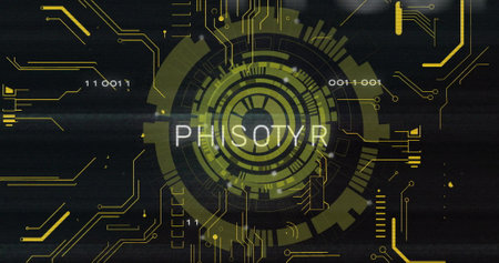 Image of set of letters and digital data processing over black background. global cyber security,...
