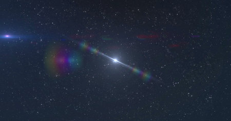 Image of light trails and spots moving on black background. Shapes, light, movement and background...