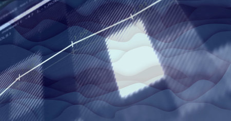 Image of digital data processing over flickering screens. Global cyber security, connections,...