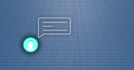 Image of data processing and media icons over white background. Technology and digital interface...