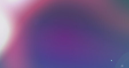 Image of glowing lights moving on purple background. Light, colour and movement concept digitally...