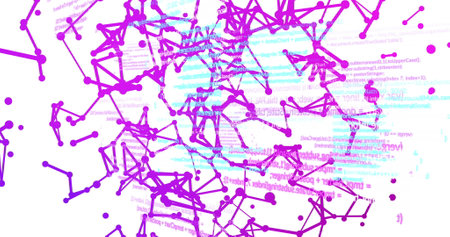 Image of digital icons data processing and networks of connections. Global connections and cloud...