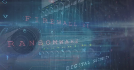 Image of person using laptop over white image interface. Global connections digital interface and...