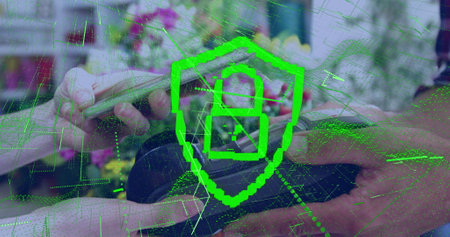 Image of numbers and globe over women using smartphone. Global sports and competition concept...