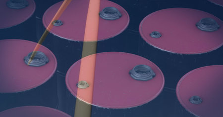 Image of lockers over wind turbine. Eco power, green energy and technology concept digitally...