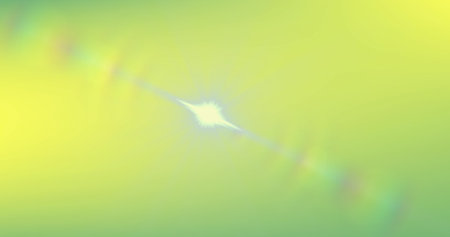 Image of light trails on green background. Abstract background, light and movement concept digitally...