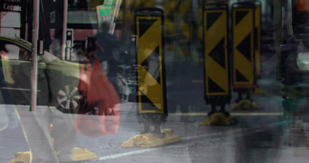 Image of learn more text over lines and business people using lines. Global shipping and connections concept digitally generated image.の写真素材