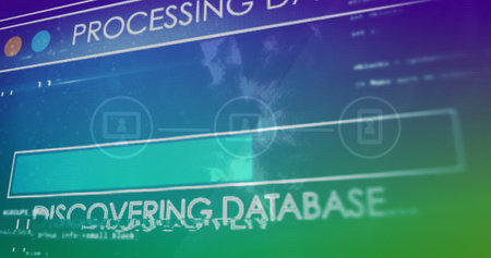 Image of data processing and blurred background. Global covid pandemic concept digitally generated image.の写真素材
