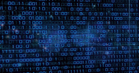 Image of data processing over screens. Global business and digital interface concept digitally generated image.の写真素材